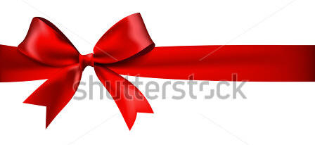 Shiny red satin ribbon on white background - stock vector